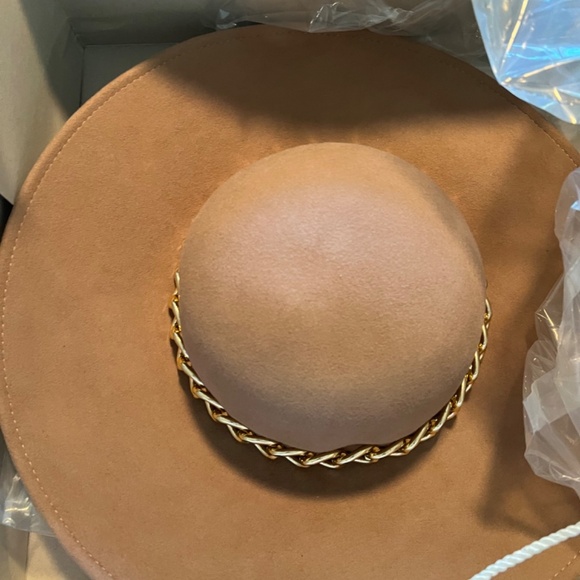 Eugenia Kim Honey chain-trimmed wool-felt hat